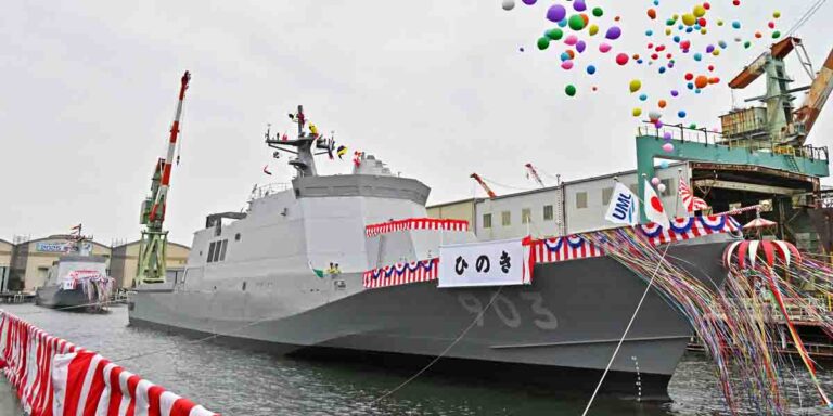 海自さくら型哨戒艦、3番艦は「ひのき」、4番艦は「すぎ」と命名　JMU横浜事業所 磯子工場で進水式 | フネコ – Funeco