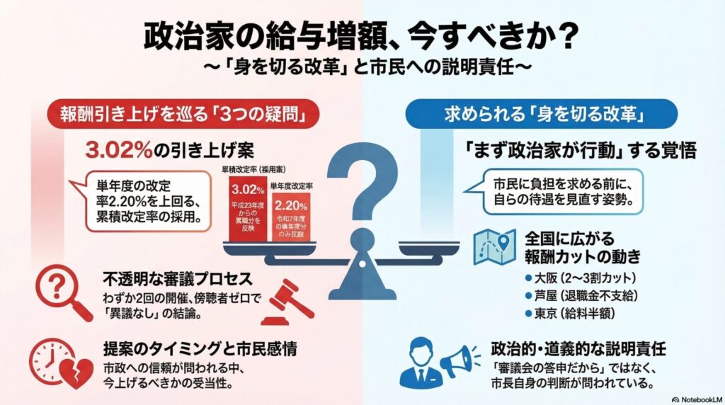 【政治家の報酬は上げるべき？】市民に負担を求める時代に、政治の姿勢はどうあるべきか―横浜市長、横浜市会議員の議員報酬引上げ議案を質す – 柏原すぐる 公式サイト